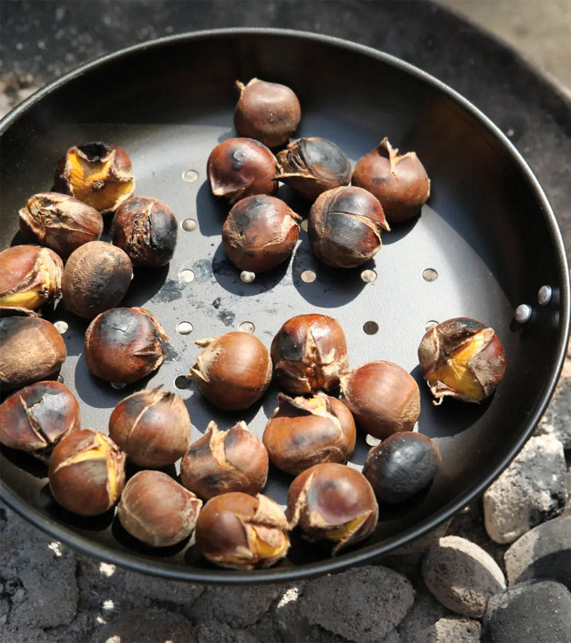 L'avant gardiste Poêle à châtaignes barbecue perforée