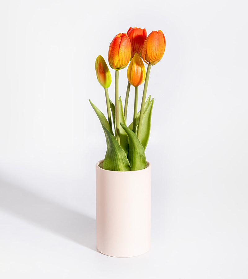L'avant gardiste bouquet tulipes artificielles jaune