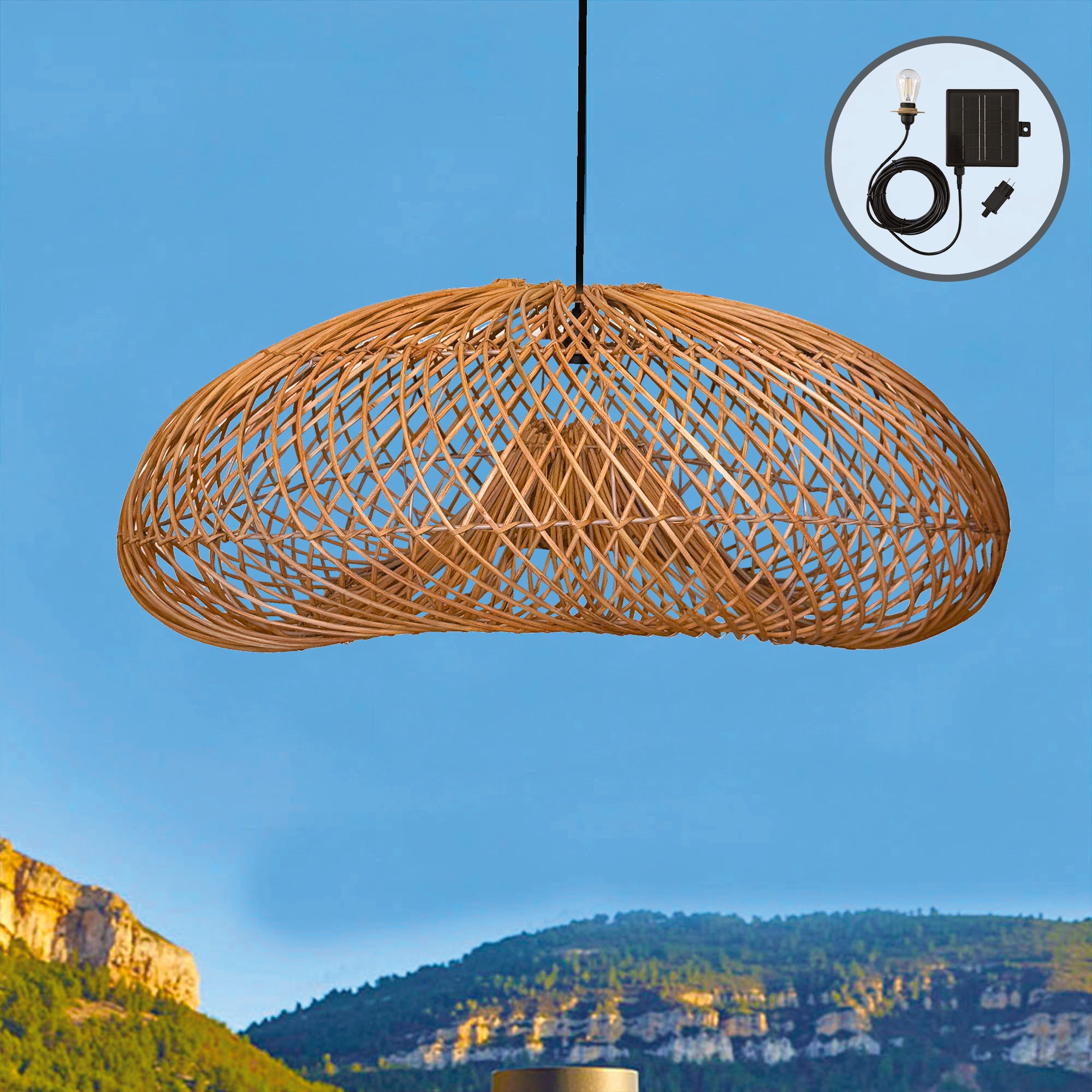 Red Deco Sevia Solar suspension solaire rotin hybride
