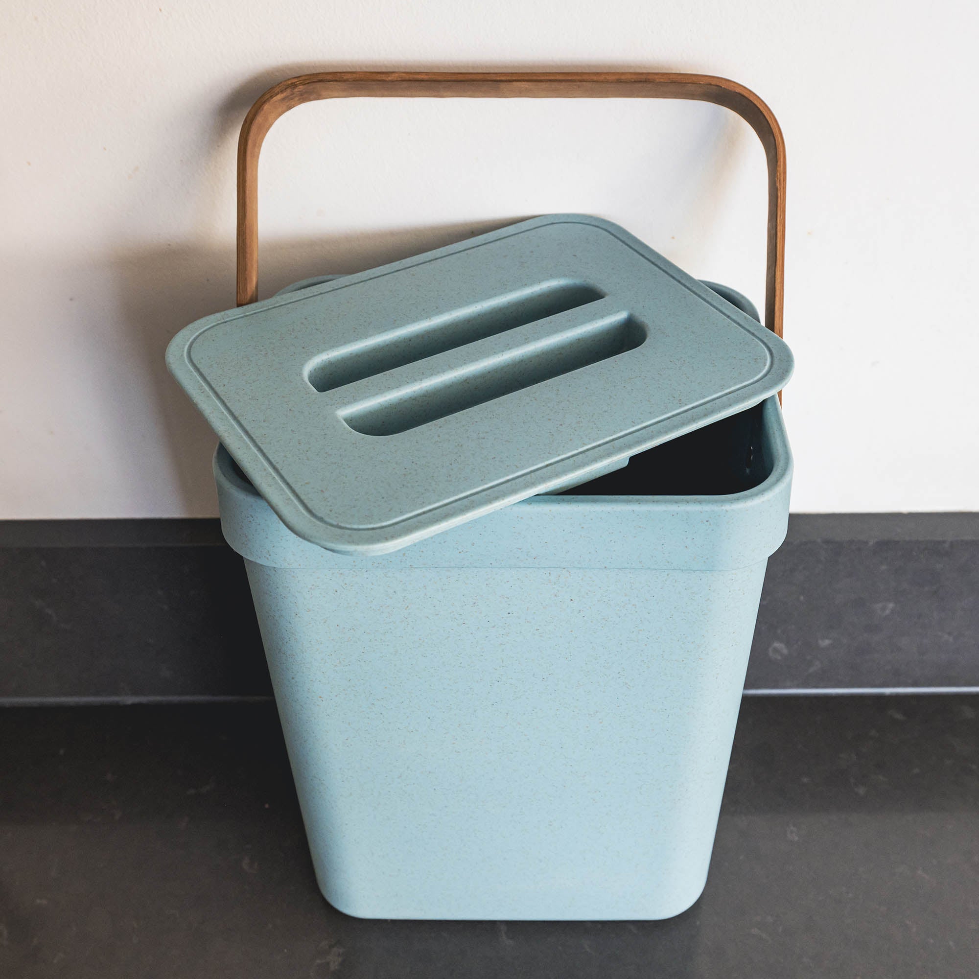 Red Deco Boden poubelle table plastique recyclé bleu 5 L