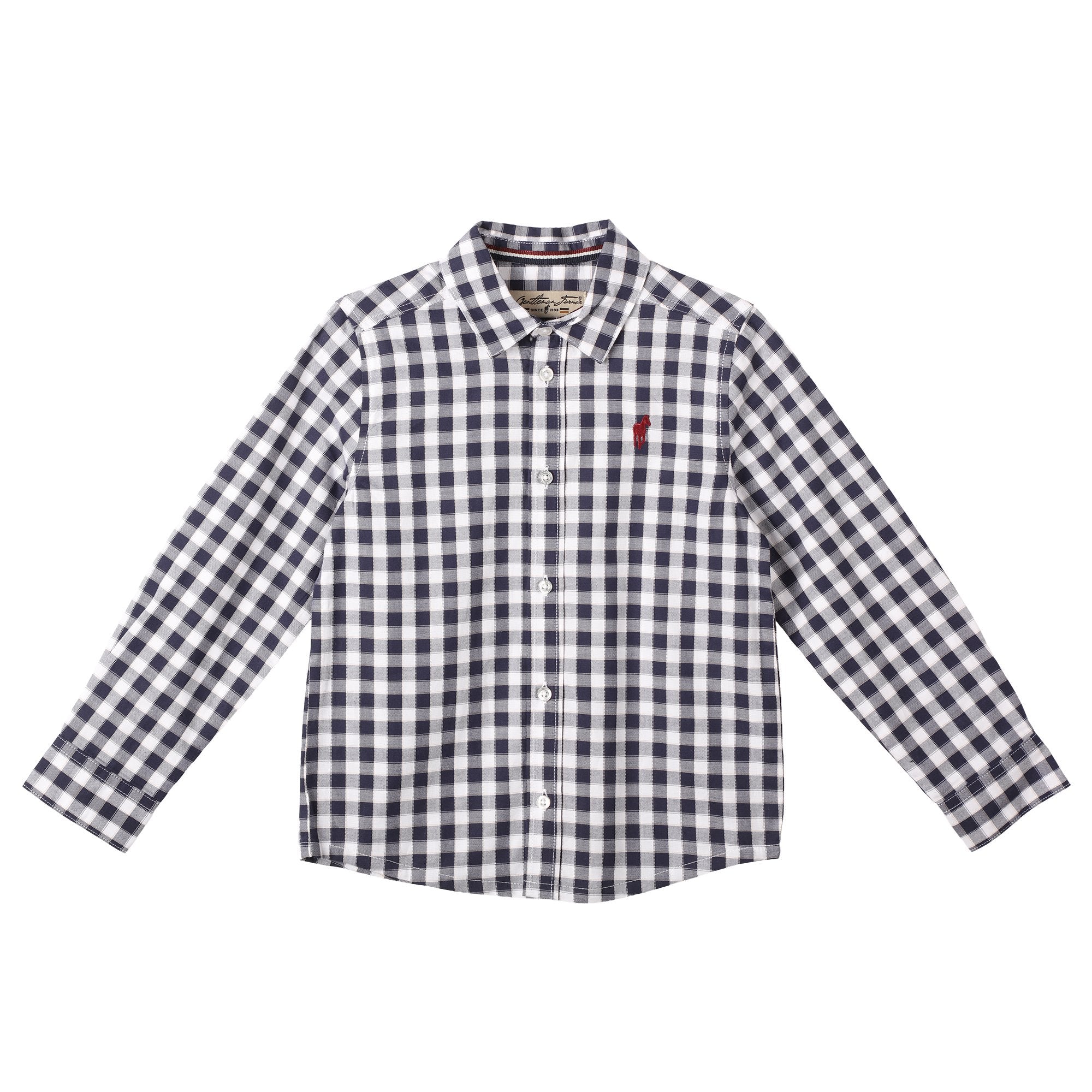 Stokomani Mode Chemise broderie bleue enfant 04A coton