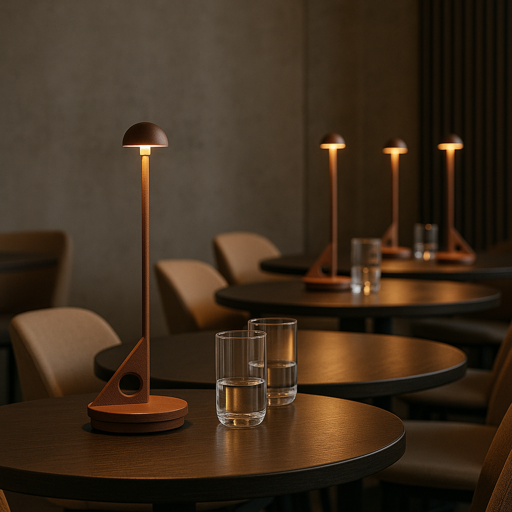 Red Deco Lume Corten H29cm lampe table sans fil corten