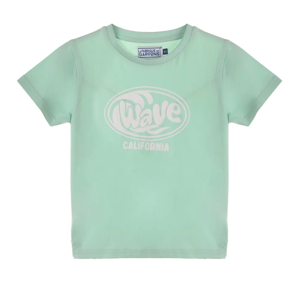 Stokomani Mode tee-shirt enfant vert motif manche courte