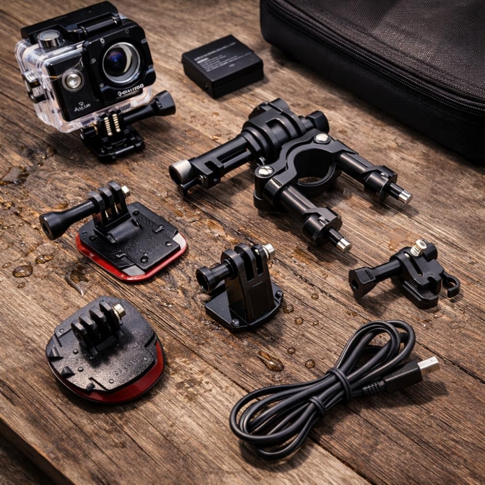 Shop-Story Caméra sport 4K WiFi 170° étanche 30 m kit