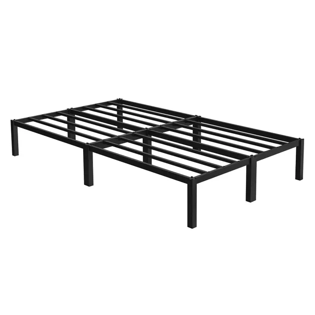 ML-Design lit métal noir 120x200 cm avec sommier à lattes