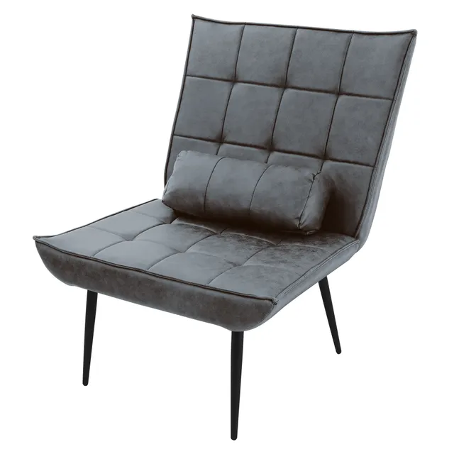 ECD Germany Möbel fauteuil relax simili cuir anthracite coussin