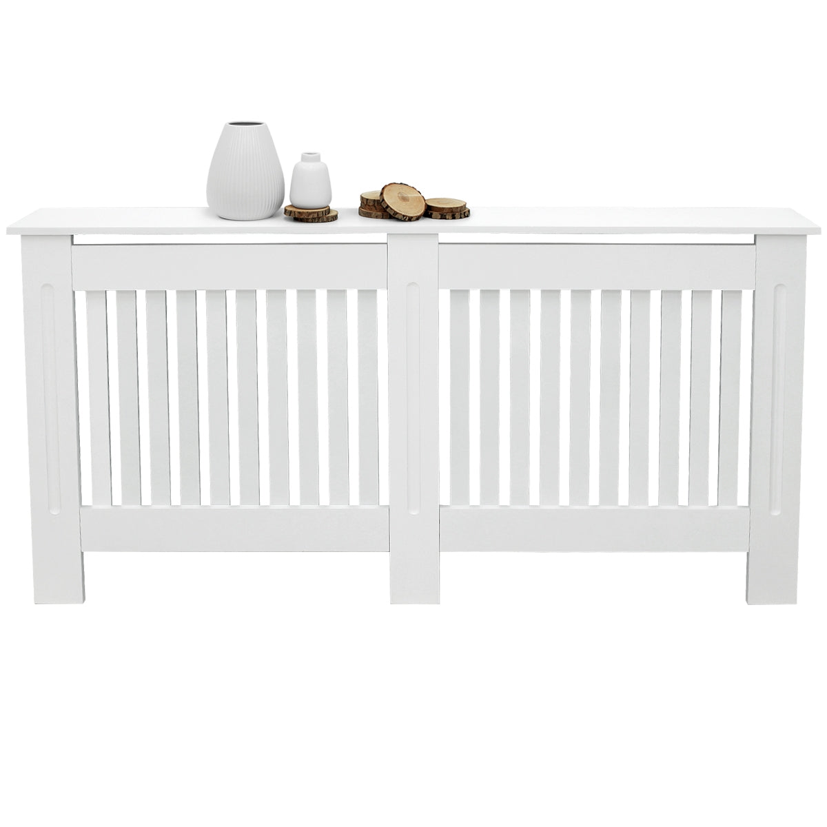 ECD Germany Heizungen cache radiateur blanc 152x19x82 MDF