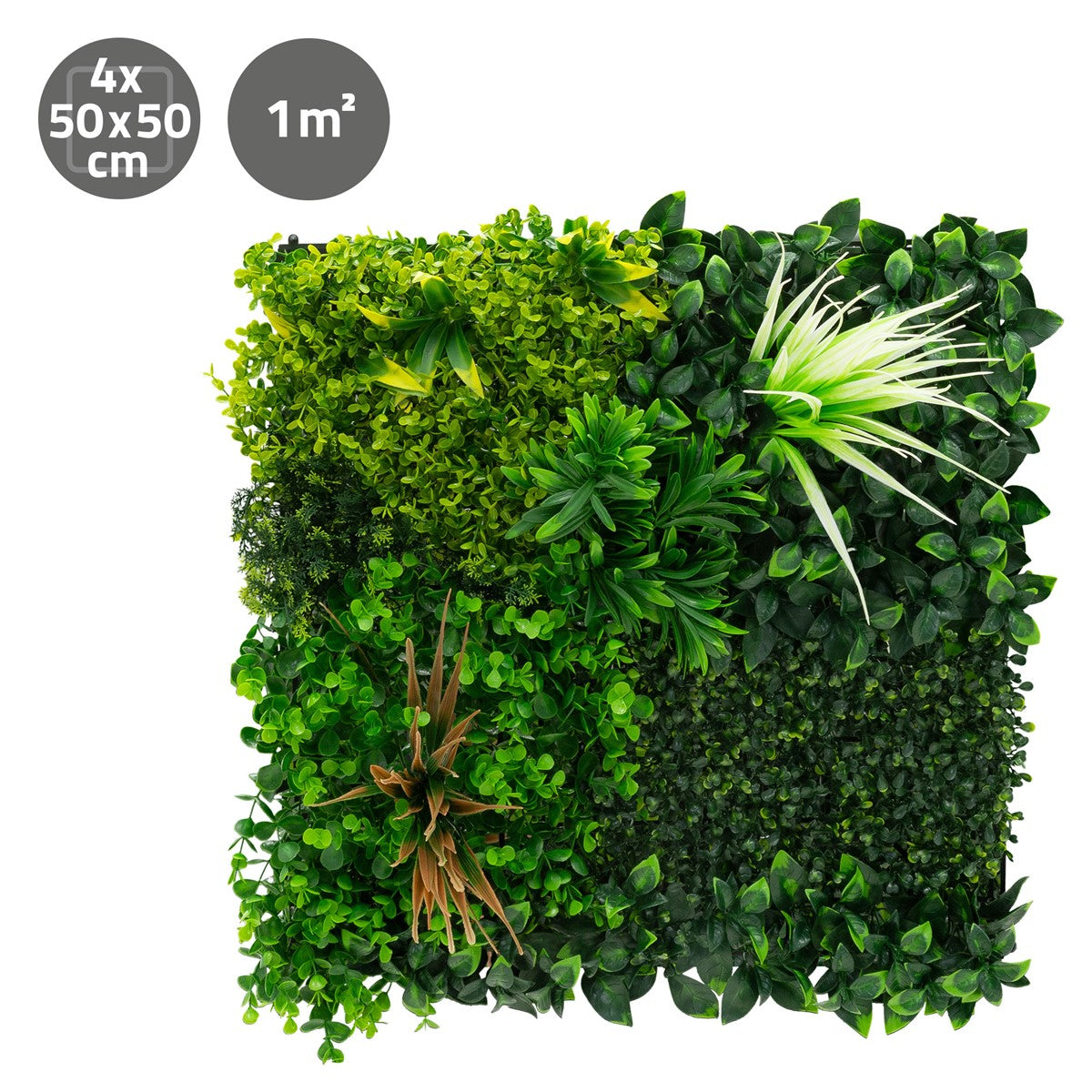 ECD Germany Sunburst mur végétal vert 50x50 cm lot 4