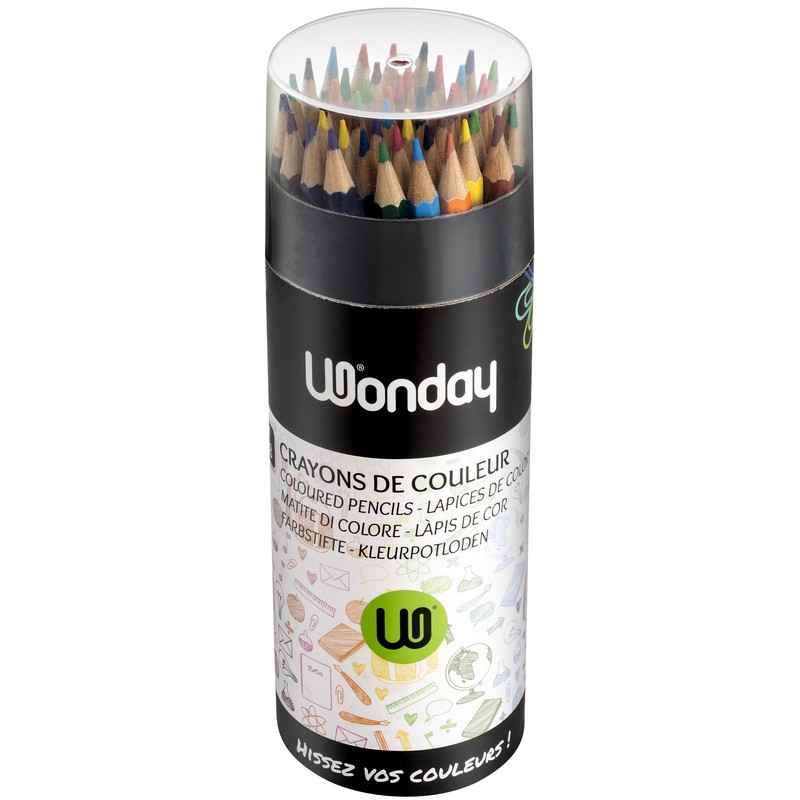Safe Tool Pot 48 crayons de couleur 18 cm