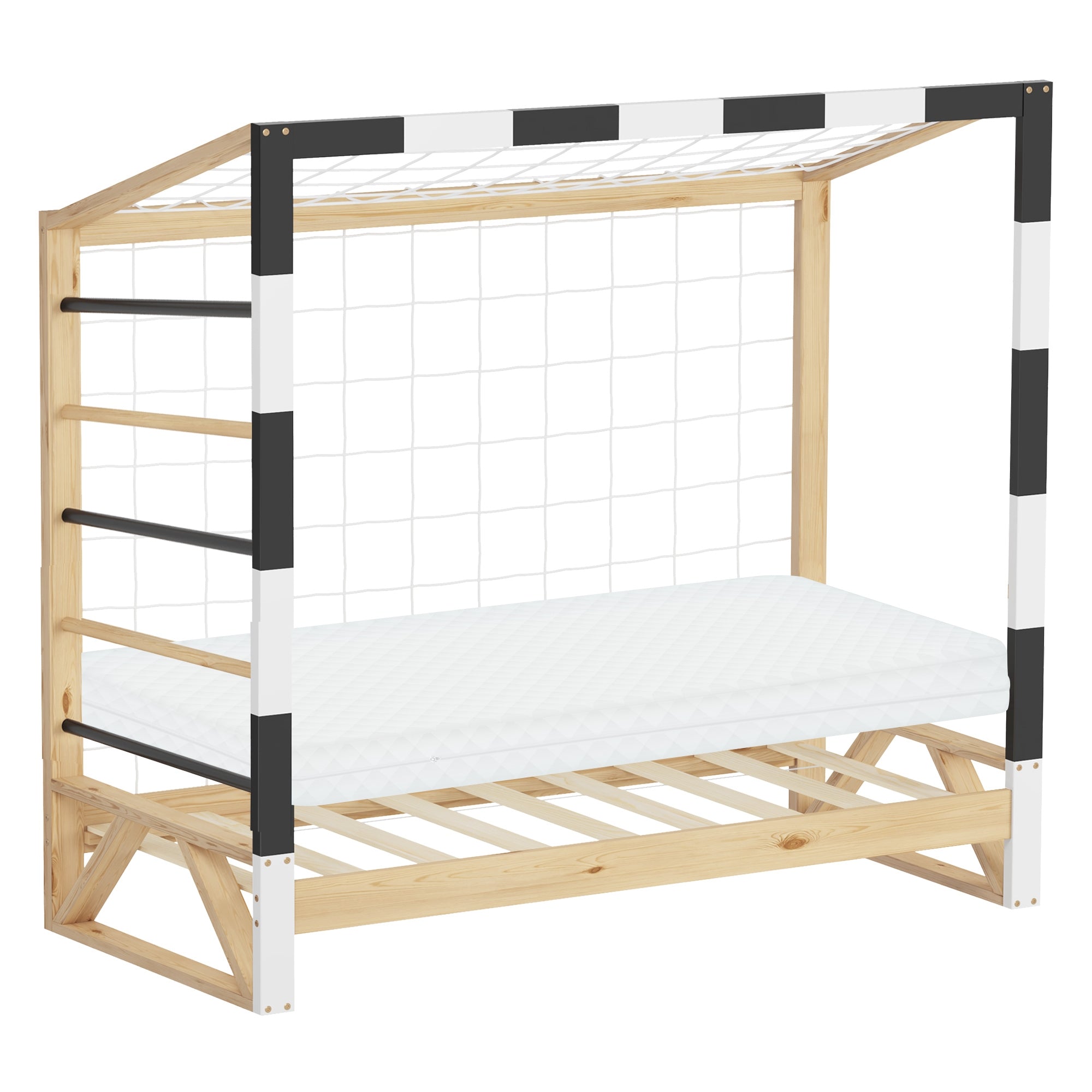 ECD Germany lit enfant but foot pin nature 90x200 + sommier