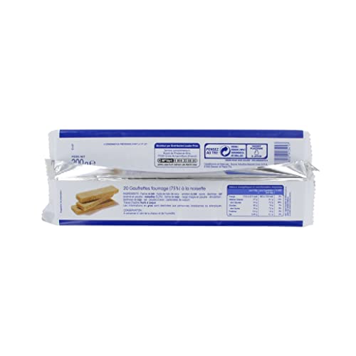Leader Price Gaufrettes fourrées noisette x20 biscuits 200g