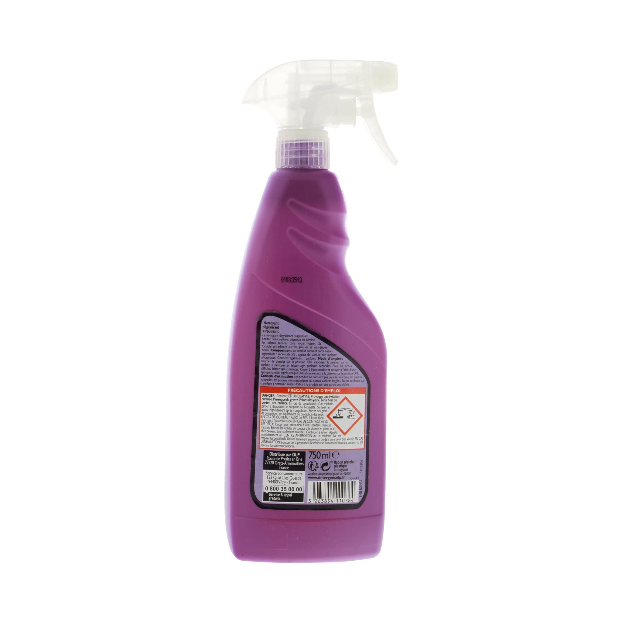 Leader Price Nettoyage Spray dégraissant surpuissant 750ml