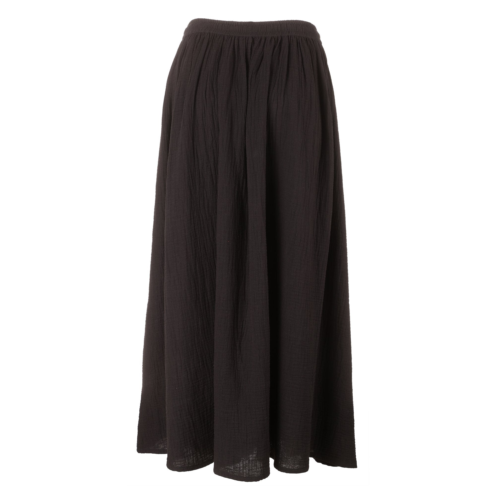 Stokomani Mode Jupe Longue Gaze Coton Noir Taille 38