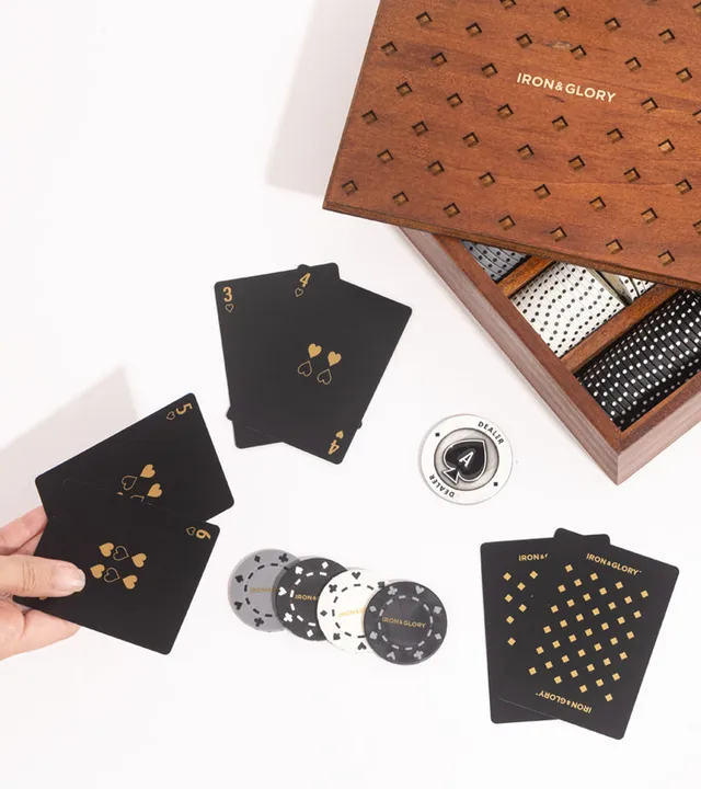 L'avant gardiste Fun Jeux set de poker premium mallette bois