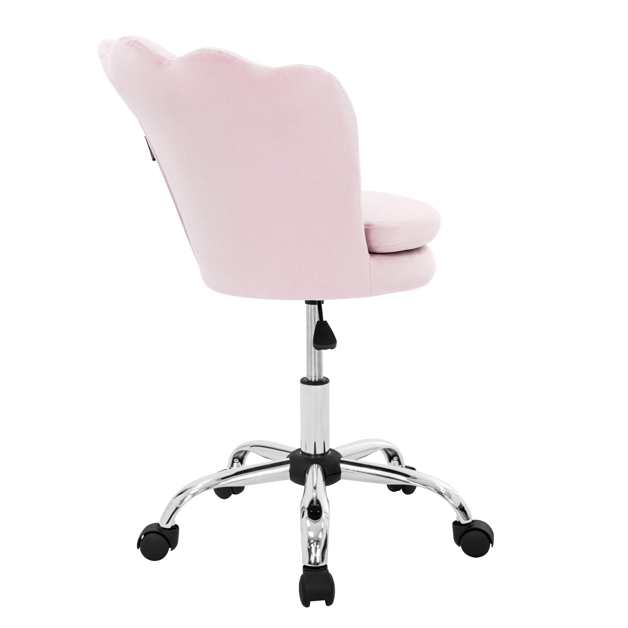 ECD Germany Kinder chaise de bureau velours bleu clair coquille