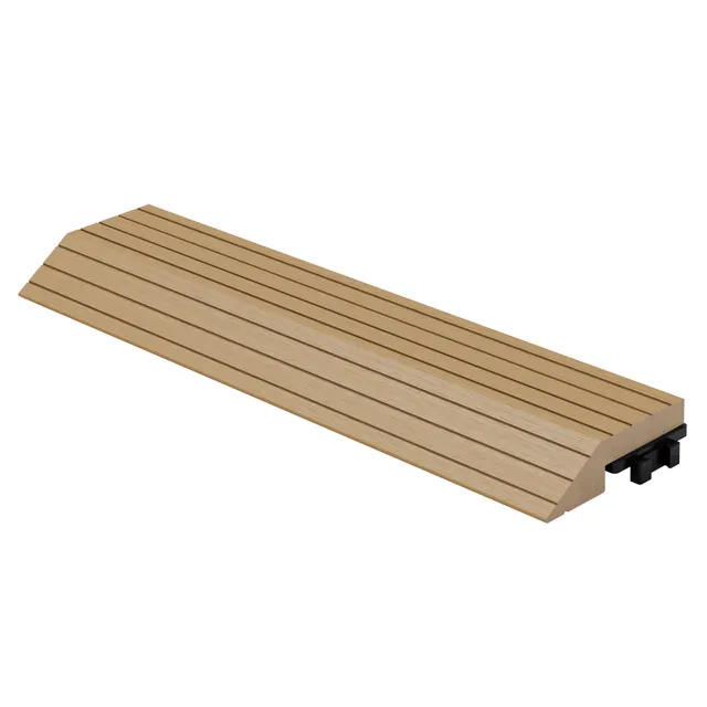 ECD Germany Garten baguette finition WPC teck droite 30 cm