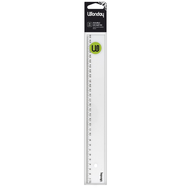 Safe Tool règle plate cristal 30 cm scolaire