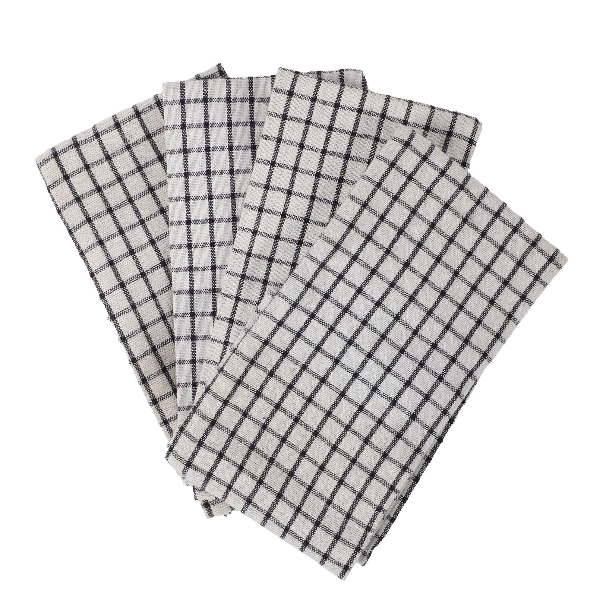 Lot de 4 Torchons cuisine coton maison