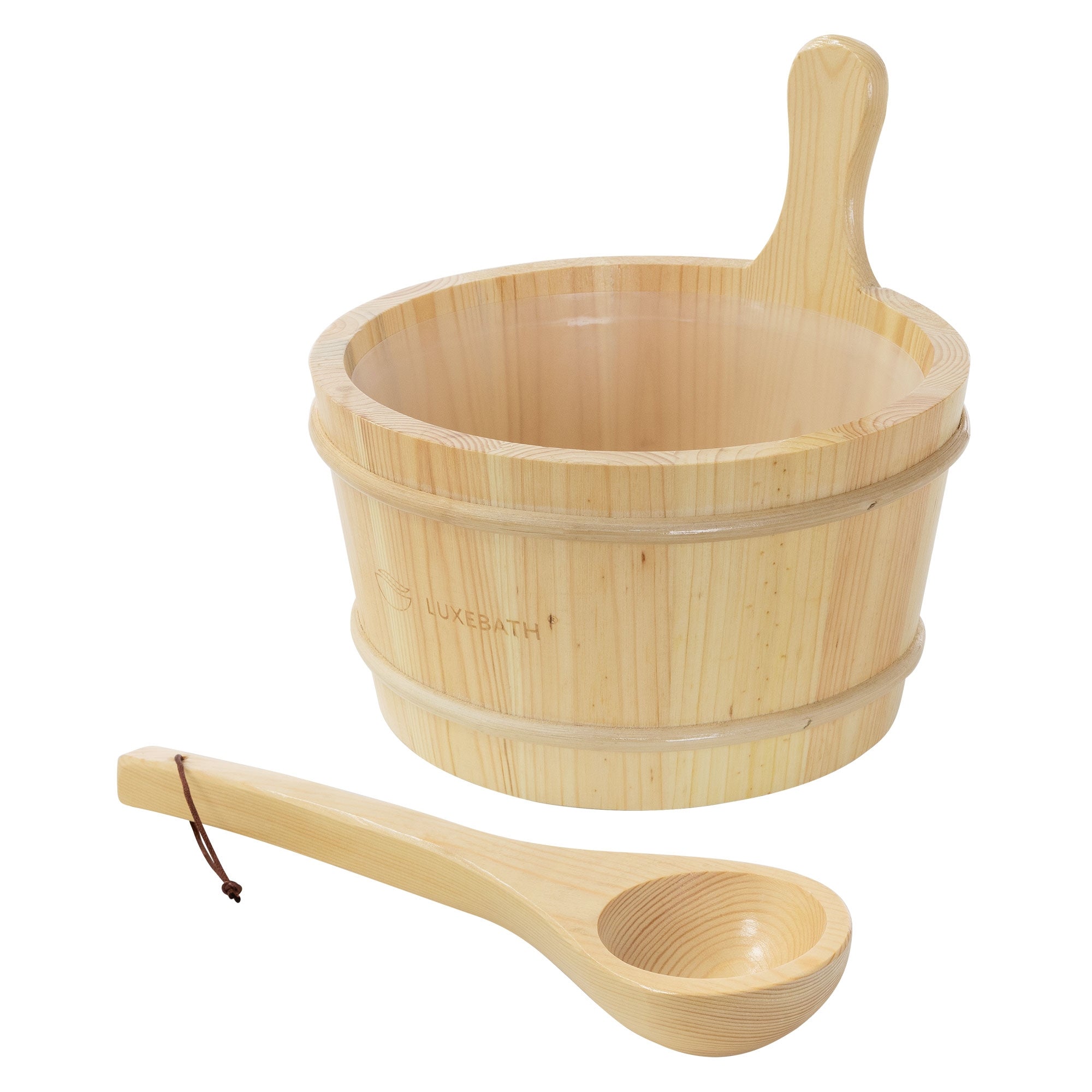 LuxeBath Sauna Seau sauna bois pin 4 L lot 2 pièces