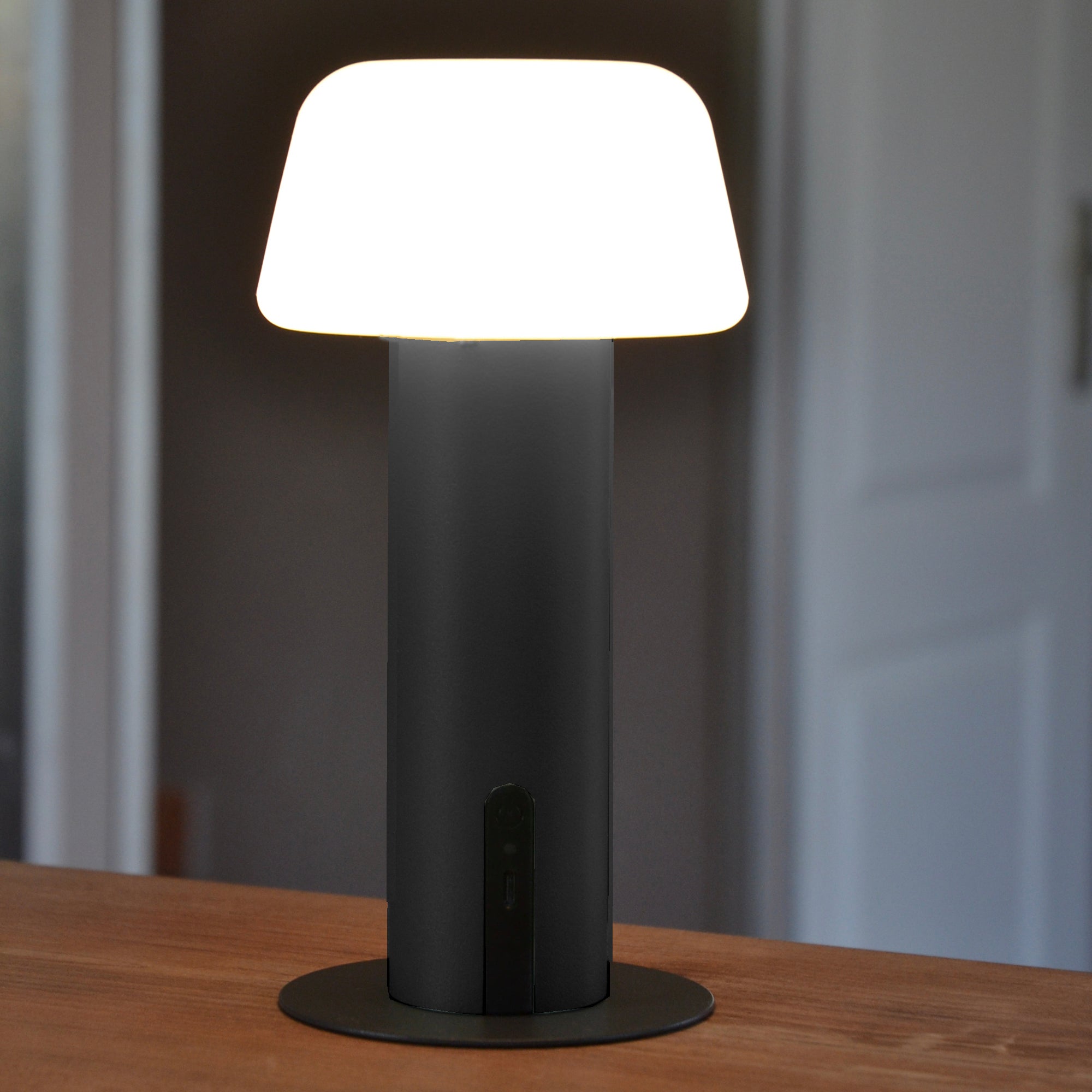 Red Deco Malo H21cm lampe sans fil alu blanc chaud dimmable