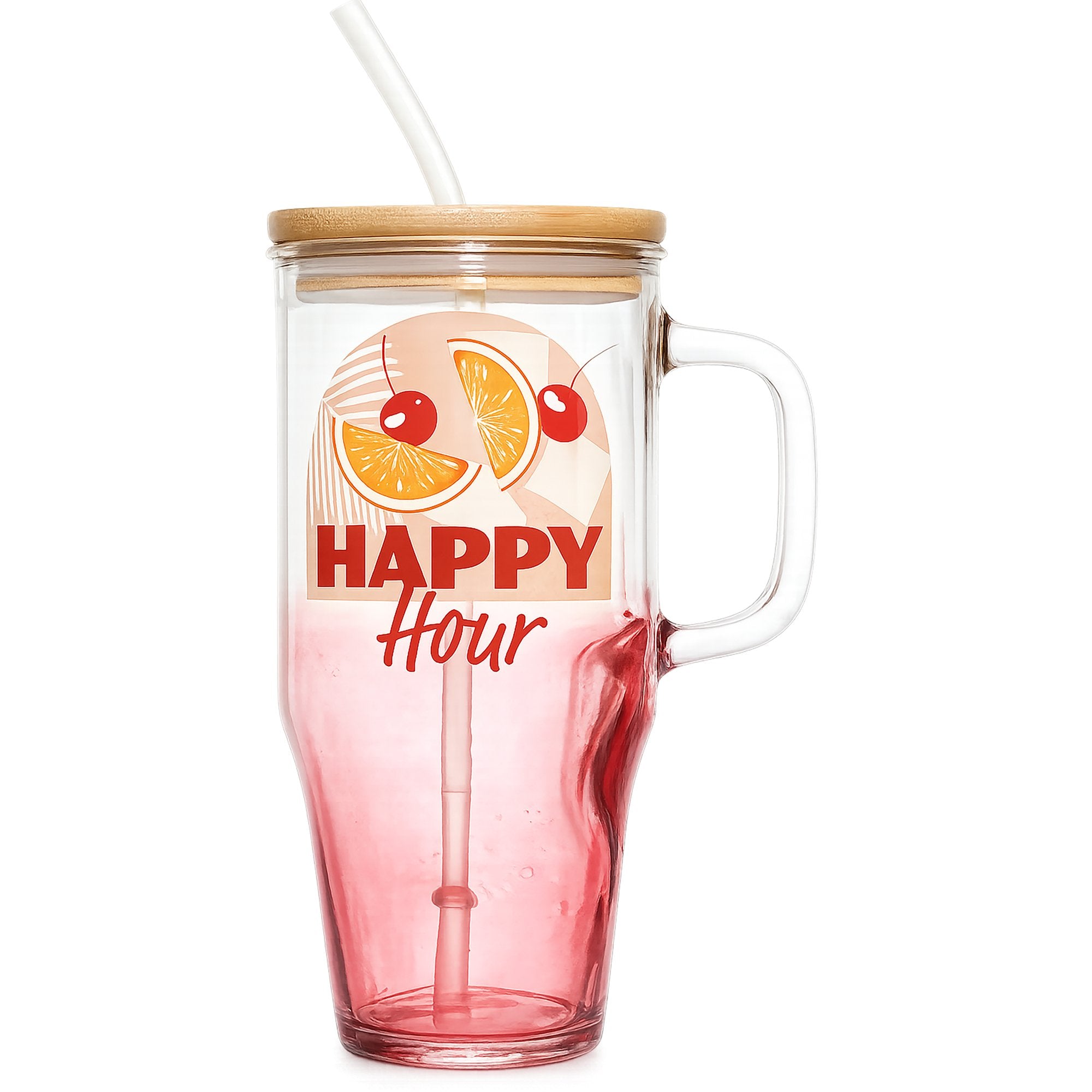 Stokomani Maison mug en verre 650ml paille message