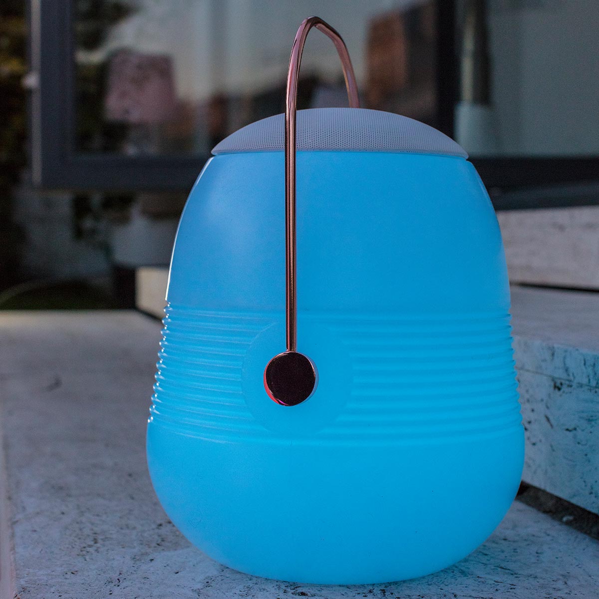 Red Deco Bob Station H33cm lampe sans fil enceinte cuivre