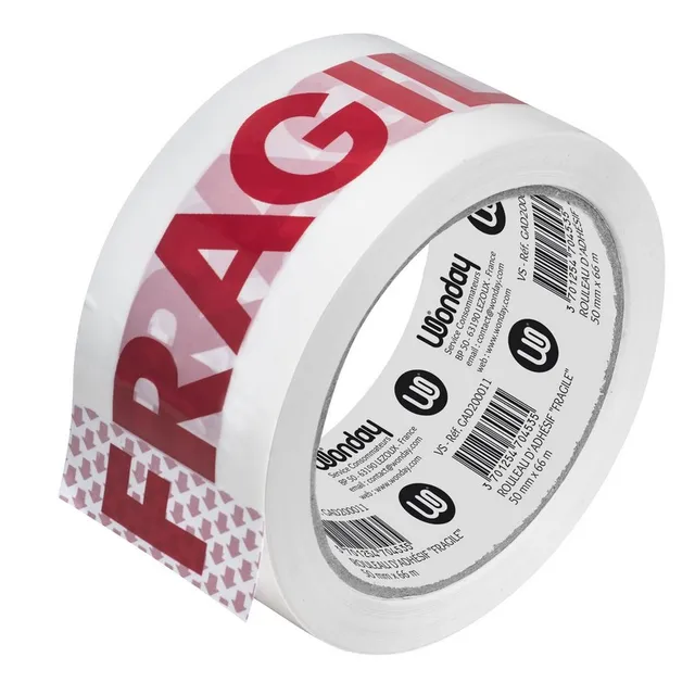 Safe Tool Adhésif FRAGILE 50 mm x 66 m rouleau