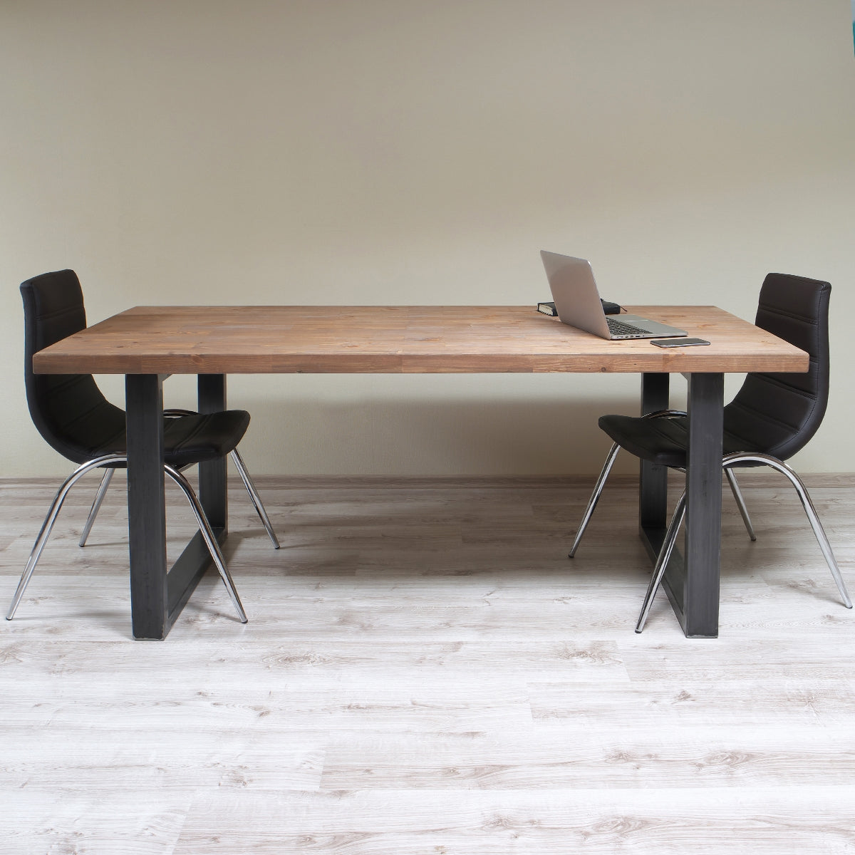 ECD Germany Möbel pieds de table en U anthracite acier 90x72 cm