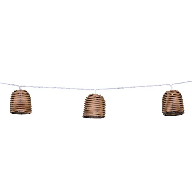 Red Deco Formentera 3,80 m guirlande solaire rotin 10 LED