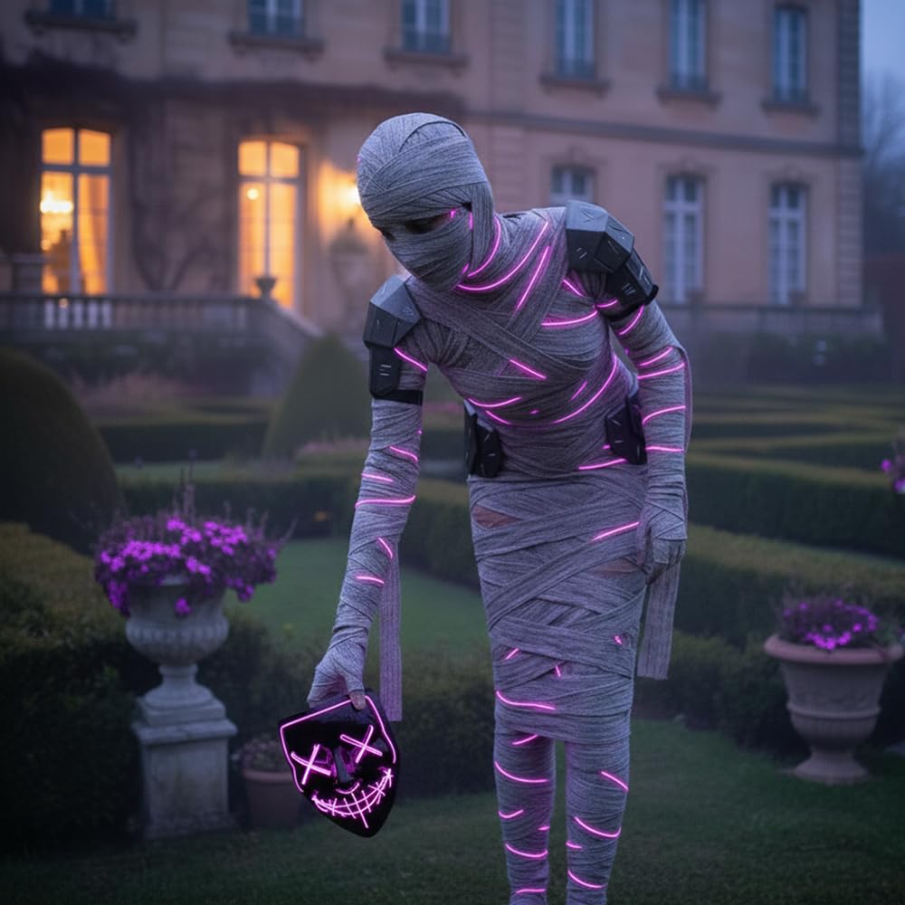 Shop-Story Nightmare Masque LED Fuchsia Halloween