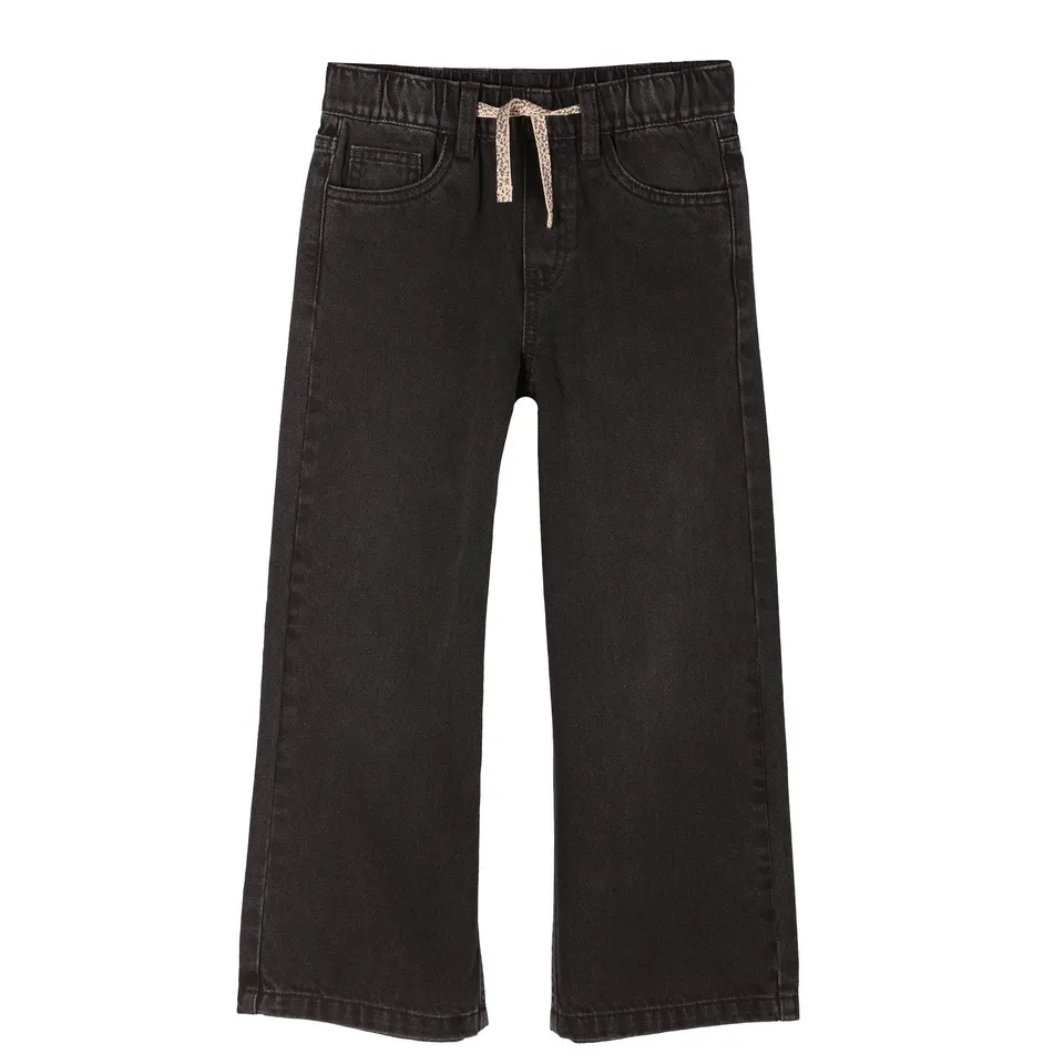 Stokomani Mode Jean avec cordons jean enfant noir 04A