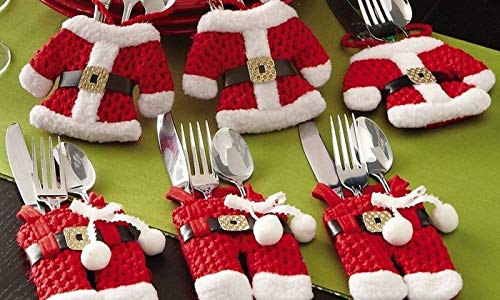 Shop-Story Maison porte-couverts Noël Père Noël lot 6 pièces