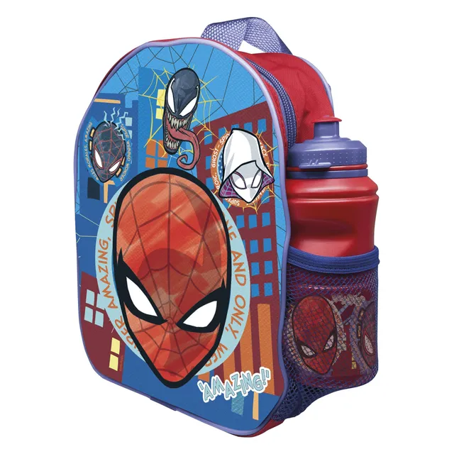 Stokomani Sac à dos Spiderman avec gourde 390 ml