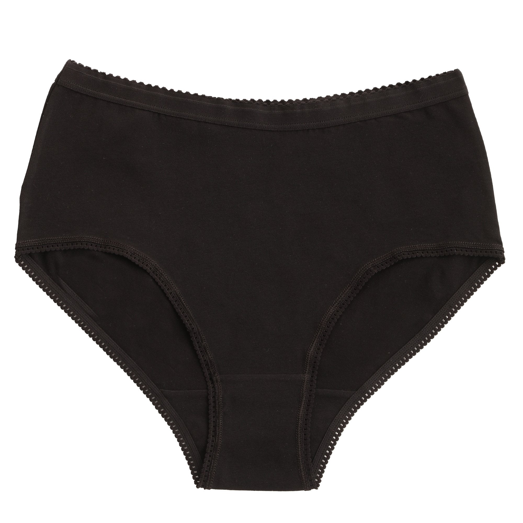 Stokomani Mode Lot culotte taille haute coton Noir