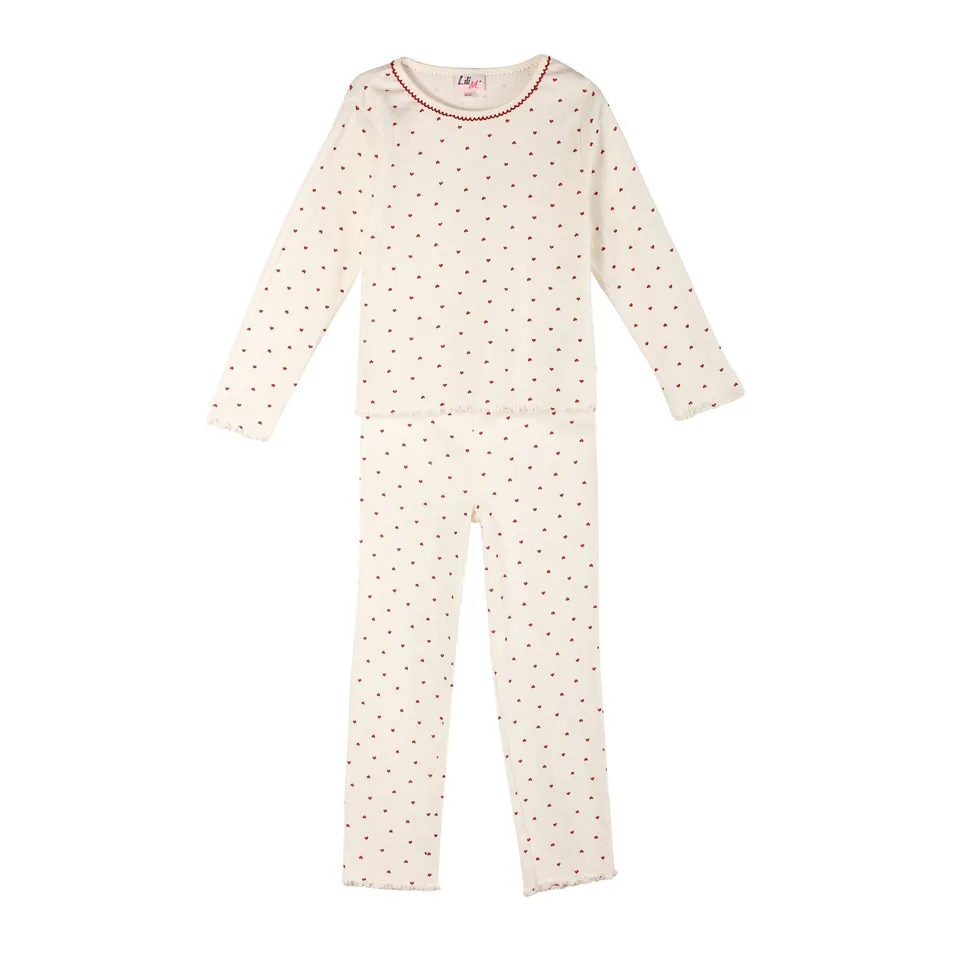 Stokomani Mode pyjama pointelle blanc enfant coton