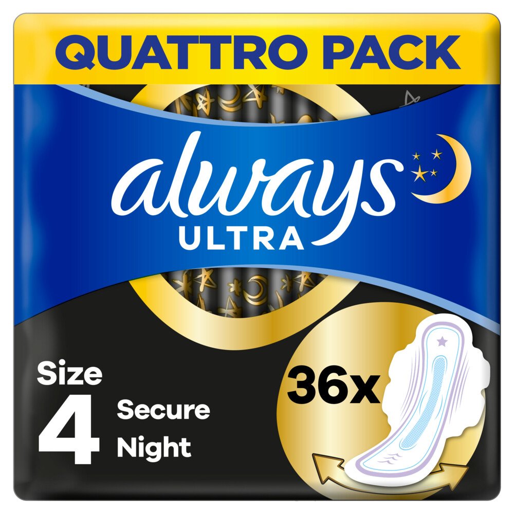 Always Secure Night T4 serviettes hygiéniques nuit x36