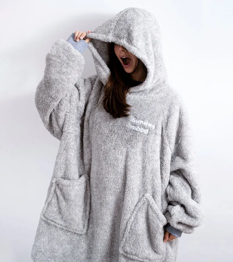 L'avant gardiste Sweat plaid polaire Sunday mood cocooning