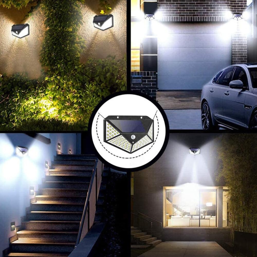 Shop-Story Wallamp_3x lot 3 lampes solaires murales 100 LED détecteur