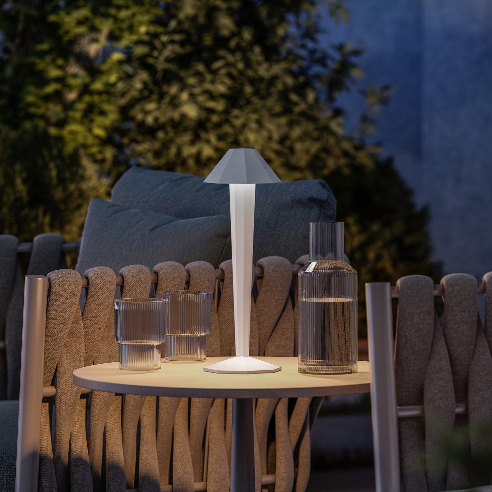 Red Deco Krypton White lampe table sans fil tactile dimmable
