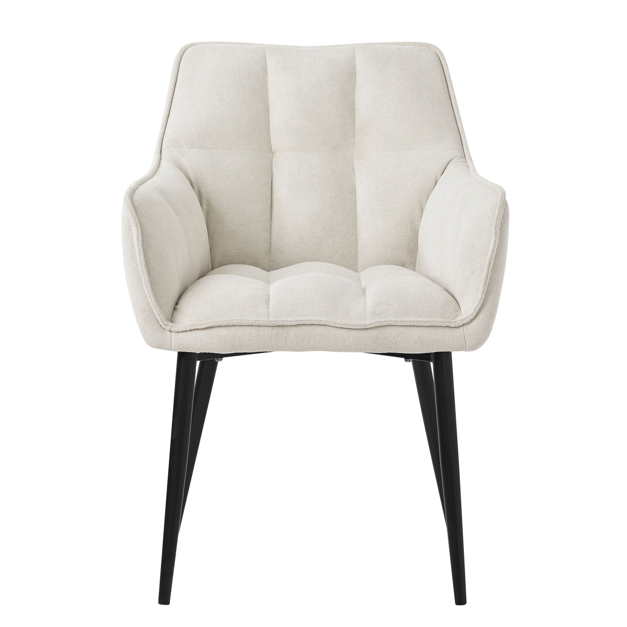 ECD Germany Meuble chaise salle à manger bouclé bleu lot de 2