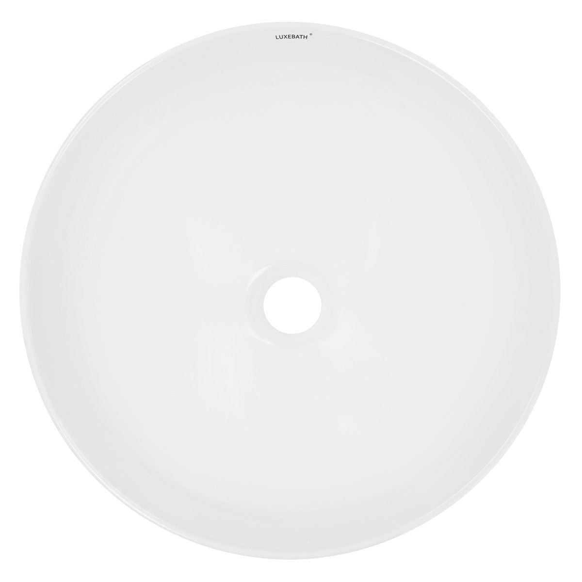 ECD Germany LuxeBath Vasque ronde céramique noire Ø400mm