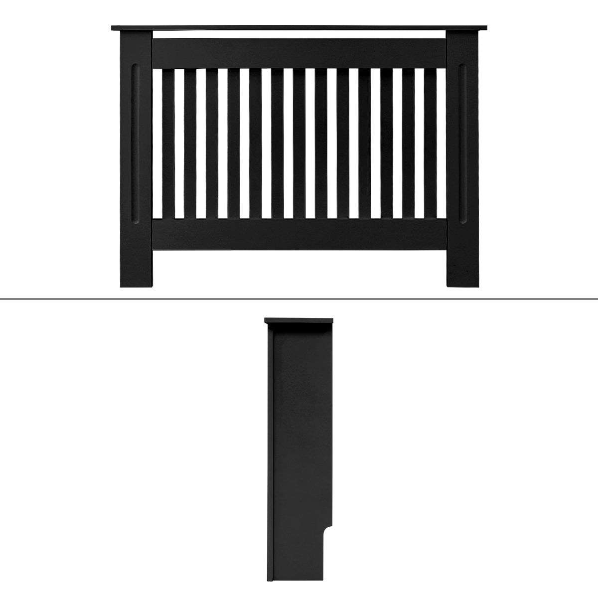 ECD Germany cache radiateur MDF noir 112x19x82 campagne