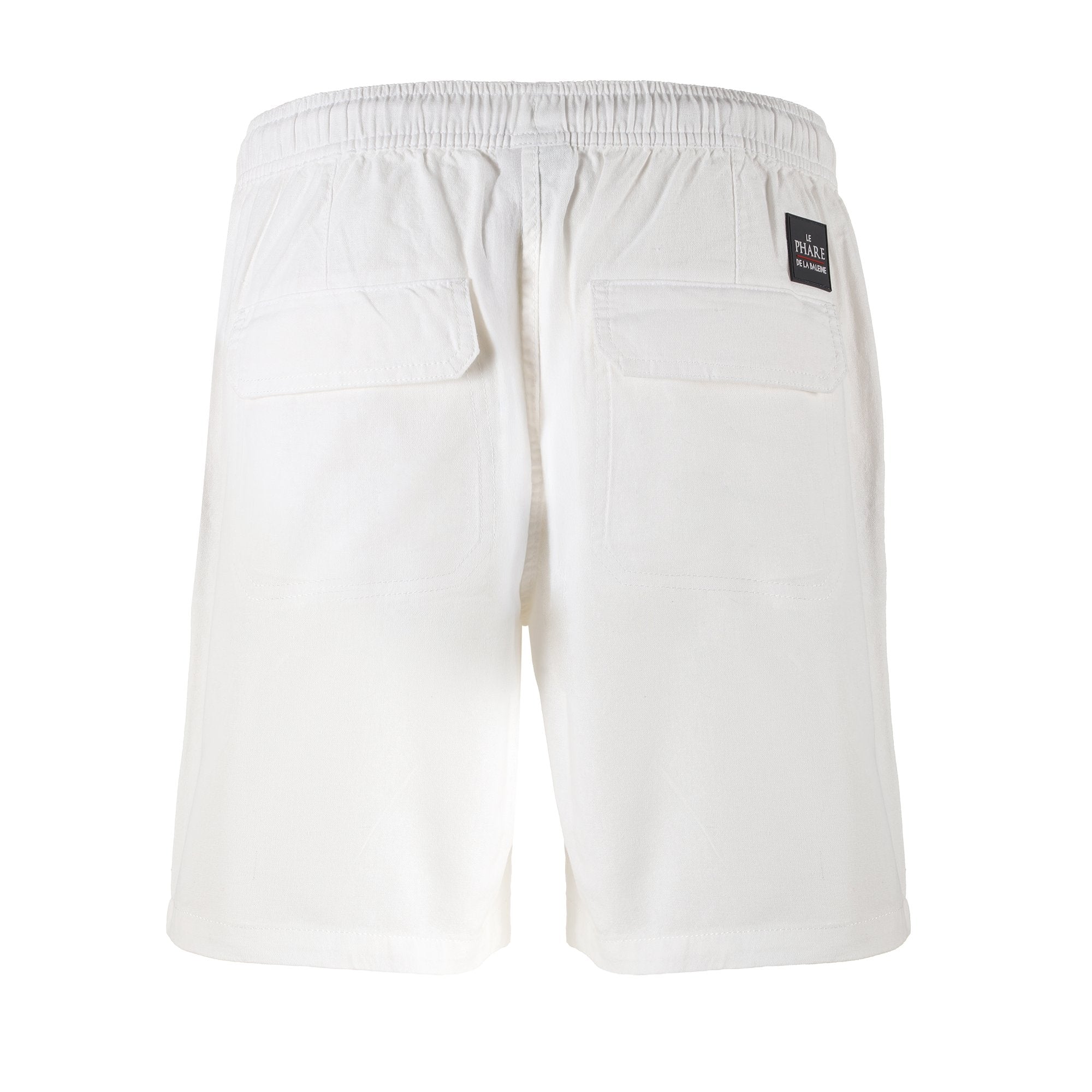 Short cordon serrage blanc short homme