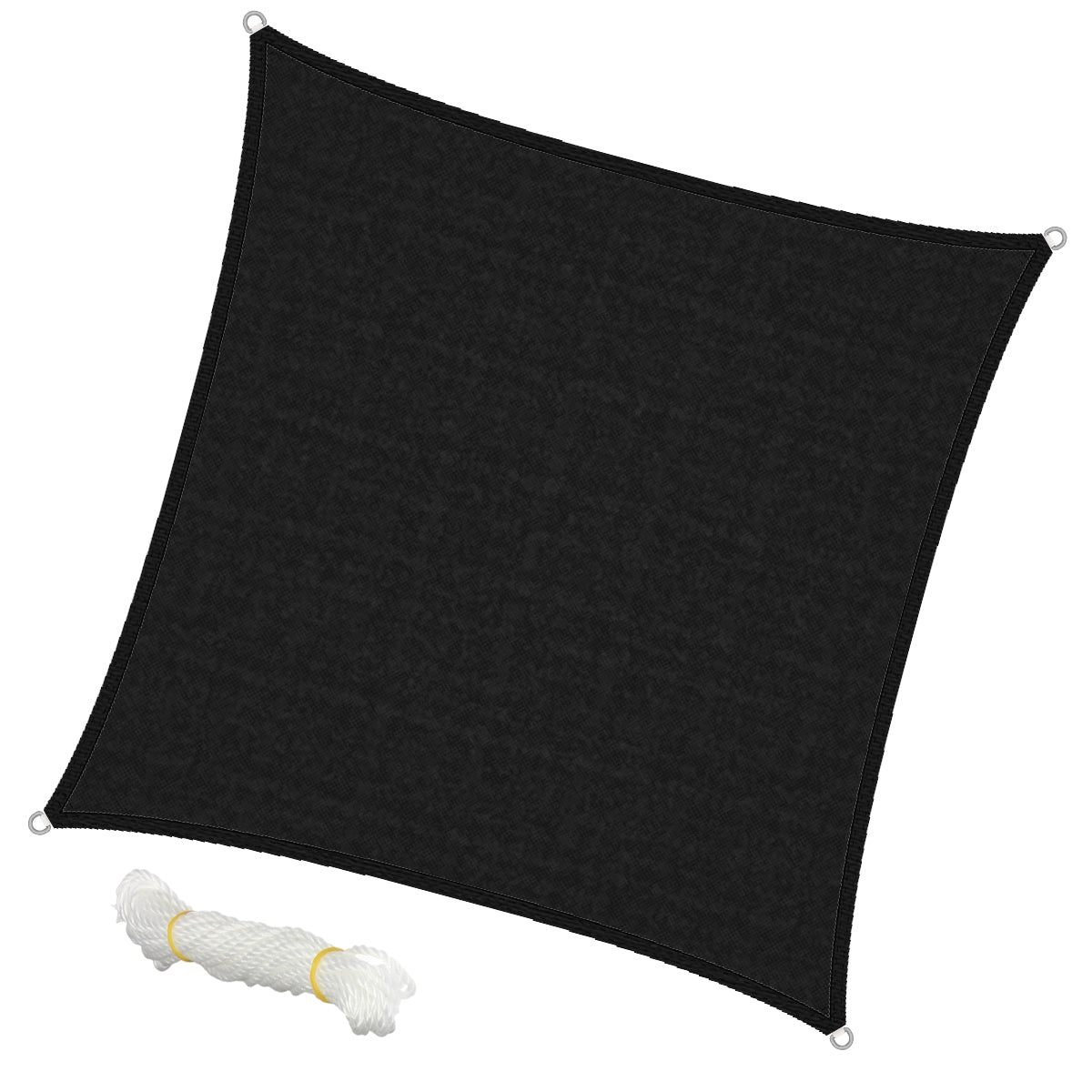 ECD Germany Garten voile d'ombrage 3,6x3,6 m anthracite HDPE