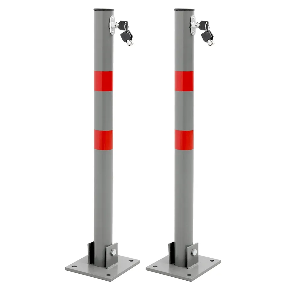 ECD Germany potelet parking rabattable anthracite 71 cm acier lot 2