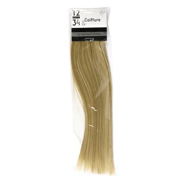 Stokomani Extensions cheveux clips blondes 46 cm synthétique