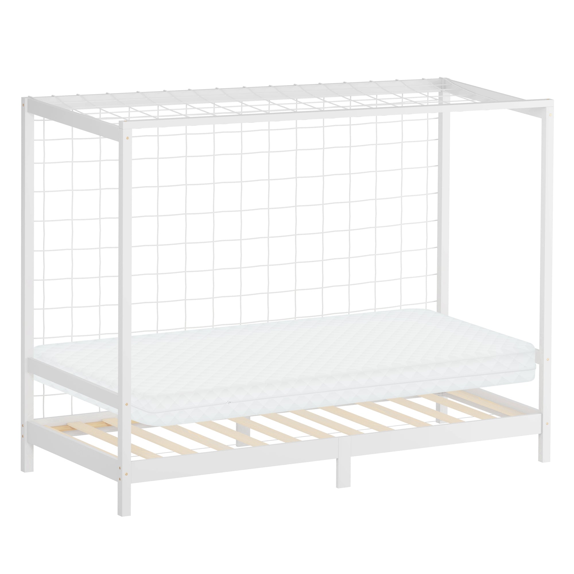 ECD Germany lit enfant but foot 90x200 blanc + matelas