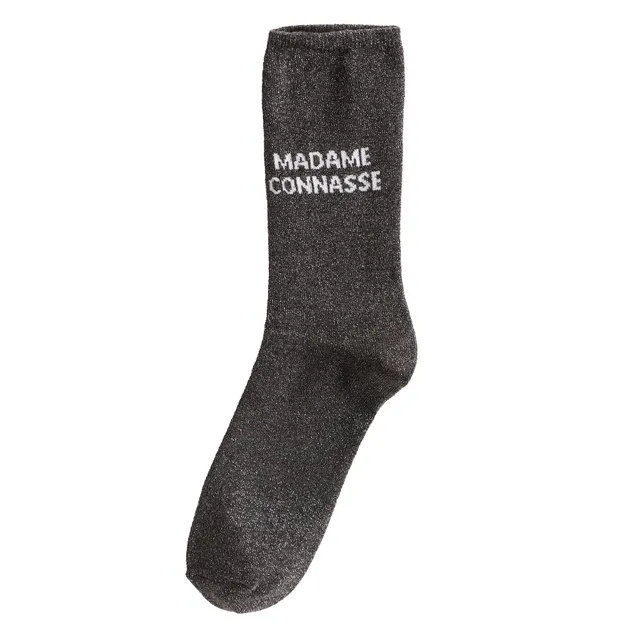 Stokomani chaussette à message noire 36/41
