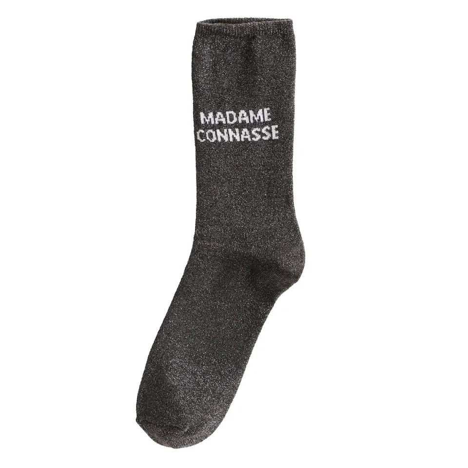 Stokomani chaussette à message noire 36/41