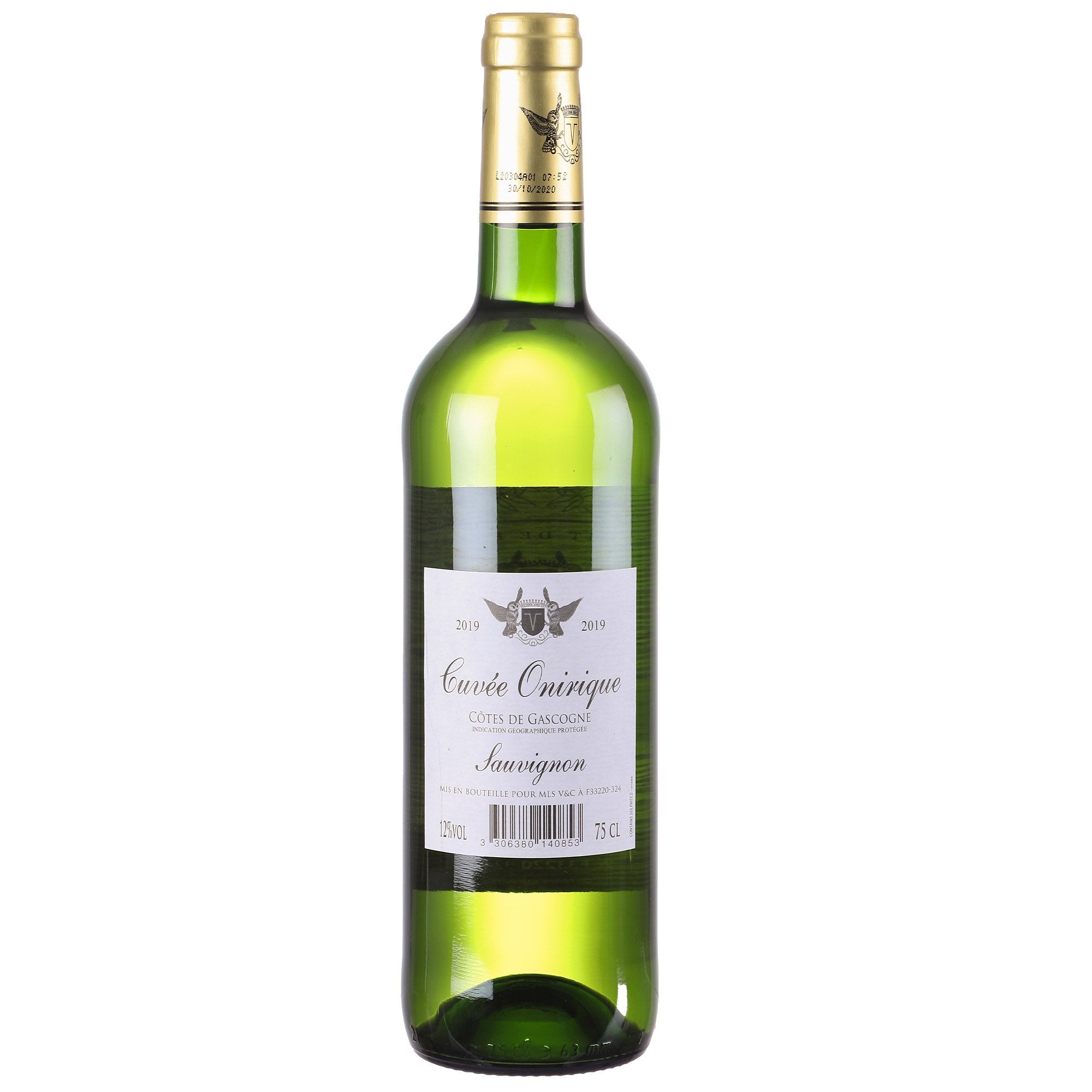 Cuvée Onirique Côtes de Gascogne IGP Sauvignon 2019 vin blanc 12°